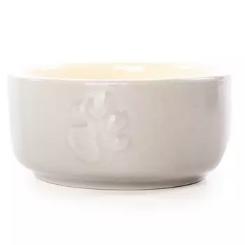 SCRUFFS Миска керамическая для мелких пород собак и кошек "Icon Food", кремовая, 8х8х4см, 100мл