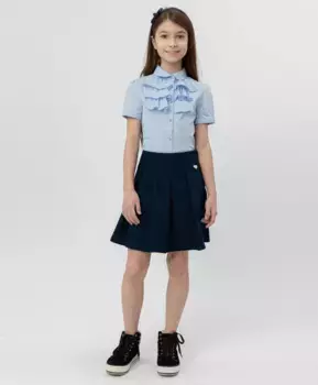 Синяя юбка в складку Button Blue (152)