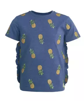 Синяя футболка с орнаментом Ананасы Button Blue (122)