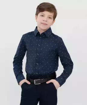 Сорочка классическая синяя Button Blue (146)