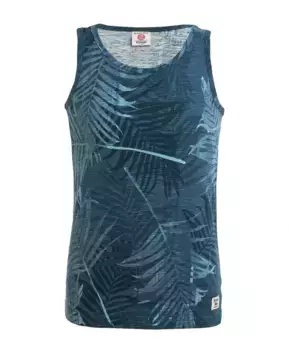 Синяя майка с орнаментом Пальмы Button Blue (140)