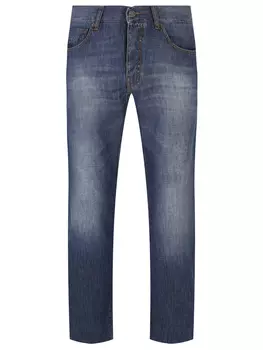 Джинсы Regular Fit из хлопка и льна DIRK BIKKEMBERGS