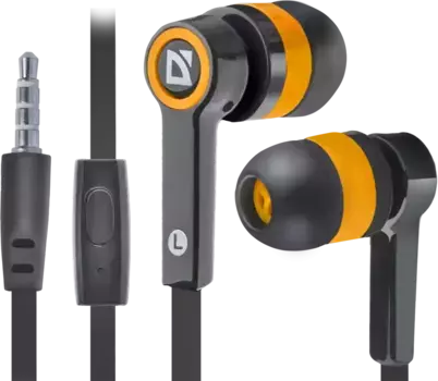 Наушники проводные DEFENDER Pulse 420 black/orange (63420)