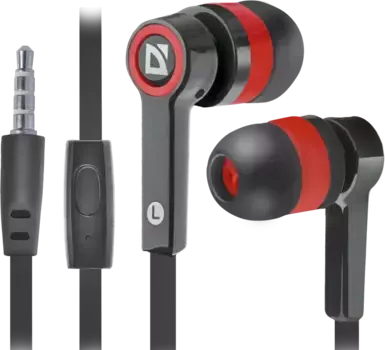 Наушники проводные DEFENDER Pulse 420 black/red (63424)