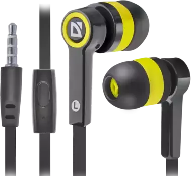 Наушники проводные DEFENDER Pulse 420 black/yellow (63421)