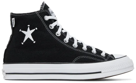 Кроссовки Converse Stussy x Chuck 70 High Black, черный