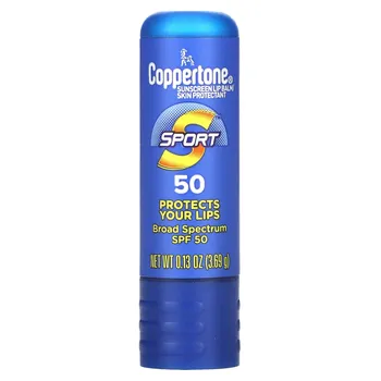 Coppertone, Sports, солнцезащитный бальзам для губ, SPF 50, 3,69 г (0,13 унции)