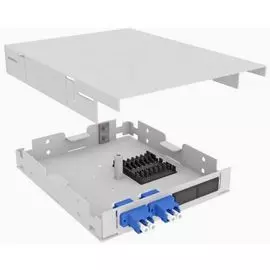Кросс оптический настенный TopLAN КРНМ-Top-04LC/U-OS2-GY 4 LC/UPC адаптера, одномодовый, укомплектованный