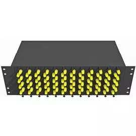 Кросс оптический стоечный TopLAN КРС-Top-3U-96ST/U-OM2-BK 19", 96 ST/UPC адаптеров, многомодовый (50/125), 3U, черный, укомплектованный