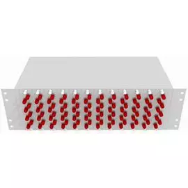 Кросс оптический стоечный TopLAN КРС-Top-3U-96ST/U-OS2-GY 19", 96 ST/UPC адаптеров, одномодовый , 3U, серый, укомплектованный