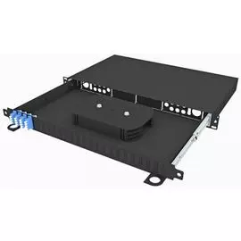 Кросс оптический стоечный TopLAN КРСв-Top-1U-16LC/U-OS2-BK выдвижной 19", 16 LC/UPC адаптеров, одномодовый, 1U, черный, укомплектованный