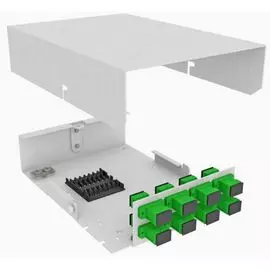 Кросс оптический настенный TopLAN КРНМ-Top-08SC/A-OS2-GY 8 SC/APC адаптеров, одномодовый, укомплектованный