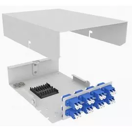 Кросс оптический настенный TopLAN КРНМ-Top-16LC/U-OS2-GY 16 LC/UPC адаптеров, одномодовый, укомплектованный