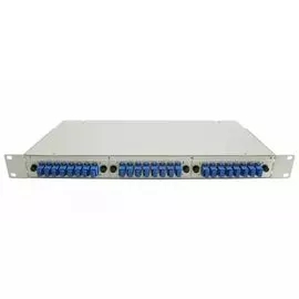 Кросс оптический стоечный 19" стационарный 1U TELCORD КСу-24-1U 24-FC(ST)-1-КУ пустой, на 24 адаптер