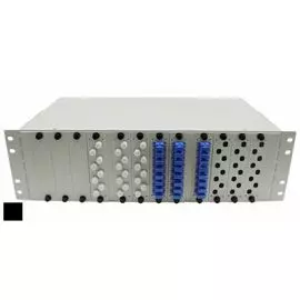 Кросс оптический стоечный 19" стационарный 3U TELCORD КСу-96-3U 96-ST/SM-96-ST/UPC-SM-3-КУ-BK 96 адаптеров ST/SM, 96 пигтейлов ST/UPC SM (OS2 9/125),