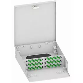 Кросс оптический настенный TopLAN КРН-Top-48ST/A-OS2-GY 48 ST/APC адаптеров, одномодовый, укомплектованный