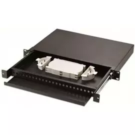 Кросс оптический стоечный Lanmaster LAN-FOBM-RMS-24FC 19'' на 24 адаптера FC, 1U, с 2-мя сплайс-кассетами, без адапте