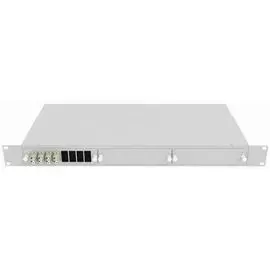 Кросс оптический стоечный TopLAN КРС-Top-1U-08LC/U-OM2-GY 19", 8 LC/UPC адаптеров, многомодовый, 1U, серый, укомплектованный, с прикрученными адаптера