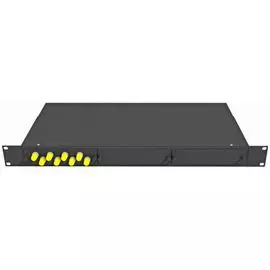 Кросс оптический стоечный TopLAN КРС-Top-1U-08ST/U-OM2-BK 19", 8 ST/UPC адаптера, многомодовый, 1U