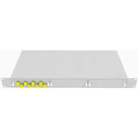 Кросс оптический стоечный TopLAN КРС-Top-1U-08ST/U-OM2-GY 19", 8 ST/UPC адаптера, многомодовый, 1U, серый, укомплектованный