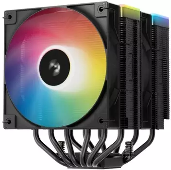 Кулер Deepcool AG620 BK ARGB V2 LGA20XX/1700/1200/115X/AM5/AM4 (TDP 260W, 2*120mm ARGB fan, 300-1950rpm, 67.88CFM, 29.4dBA, 4-pin PWM, черный) RET