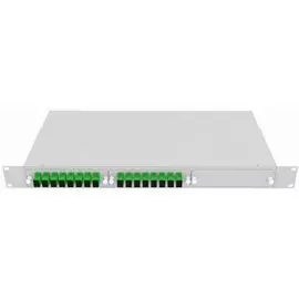Кросс оптический стоечный TopLAN КРС-Top-1U-16SC/A-OS2-GY 19", 16 SC/APC адаптеров, одномодовый, 1U, серый, укомплектованный,
