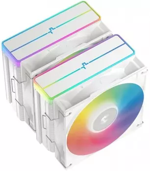 Кулер Deepcool AG620 WH ARGB V2 LGA20XX/1700/1200/115X/AM5/AM4 (TDP 260W, 2*120mm ARGB fan, 300-1950rpm, 67.88CFM, 29.4dBA, 4-pin PWM, белый) RET