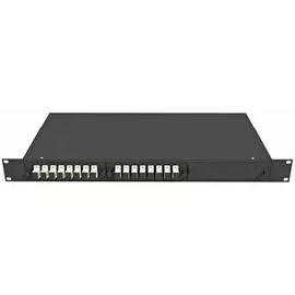 Кросс оптический стоечный TopLAN КРС-Top-1U-16SC/U-OM2-BK 19", 16 SC/UPC адаптеров, многомодовый (50/125), 1U, черный, укомплектованный