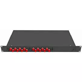 Кросс оптический стоечный TopLAN КРС-Top-1U-16ST/U-OS2-BK 19", 16 ST/UPC адаптера, одномодовый, 1U, черный, укомплектованный