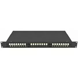 Кросс оптический стоечный TopLAN КРС-Top-1U-24SC/U-OM2-BK 19", 24 SC/UPC адаптеров, многомодовый (50/125), 1U, черный, укомплектованный