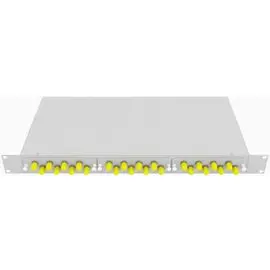 Кросс оптический стоечный TopLAN КРС-Top-1U-24ST/U-OM2-GY 19", 24 ST/UPC адаптера, многомодовый, 1U, серый, укомплектованный