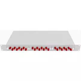 Кросс оптический стоечный TopLAN КРС-Top-1U-24ST/U-OS2-GY 19", 24 ST/UPC адаптера, одномодовый, 1U, серый, укомплектованный