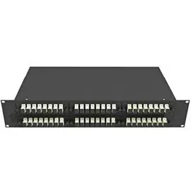 Кросс оптический стоечный TopLAN КРС-Top-2U-48SC/U-OM2-BK 19", 48 SC/UPC адаптеров, многомодовый (50/125), 2U, черный, укомплектованный