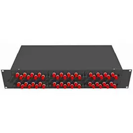 Кросс оптический стоечный TopLAN КРС-Top-2U-48ST/U-OS2-BK 19", 48 ST/UPC адаптера, одномодовый, 2U, черный, укомплектованный