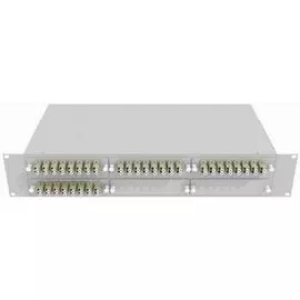 Кросс оптический стоечный TopLAN КРС-Top-2U-64LC/U-OM2-GY 19", 64 LC/UPC адаптеров, многомодовый (50/125), 2U, серый, укомплектованный