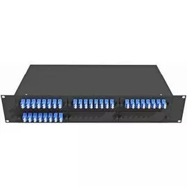 Кросс оптический стоечный TopLAN КРС-Top-2U-64LC/U-OS2-BK 19", 64 LC/UPC адаптеров, одномодовый, 2U, черный, укомплектованный