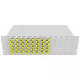 Кросс оптический стоечный TopLAN КРС-Top-3U-64ST/U-OM2-GY 19", 64 ST/UPC адаптеров, многомодовый (50/125), 3U, серый, укомплектованный