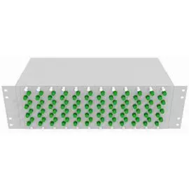 Кросс оптический стоечный TopLAN КРС-Top-3U-96FC/A-OS2-GY 19", 96 FC/APC адаптеров, одномодовый, 3U, серый, укомплектованный