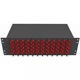 Кросс оптический стоечный TopLAN КРС-Top-3U-96FC/U-OS2-BK 19", 96 FC/UPC адаптеров, одномодовый, 3U, черный, укомплектованный