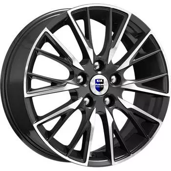 Диск колесный K&amp;K Солт 6,5xR17 5x114,3 ET38 ЦО67,1 черный глянцевый с полированной лицевой частью 74136