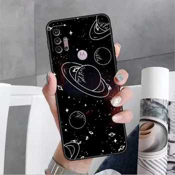 Case For Motorola G30 G60 Edge 20 G9 G22 G8 Power G31 G500 G50 30 Pro Black Soft Phone Capas Astronaut Spaceship One Hyper
