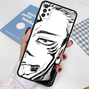 Чехол для Samsung Galaxy A52 A12 A32 A51 A21s A71 A13 A53 A22 A31 A72 A03 A02s A41, черный чехол для телефона, милый чехол для телефона Jujutsu Kaisen Anime Samsung A52 4G(5G)