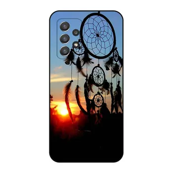 Incible перо Ловец снов черный премьер силиконовый для Samsung Galaxy A52 4G Galaxy A52 4G аксессуары сумки для телефонов Galaxy A52 4G