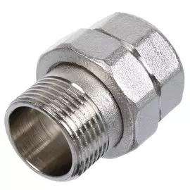 Американка 3/4", г-ш, никель, прямая, индивидуальная упаковка, РосТурПласт