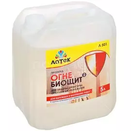 Антисептик Латек, Огне-Биощит, для дерева, 5 л