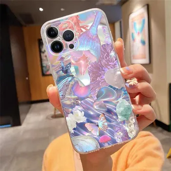 Чехол для телефона «Морские существа с медузой» для iphone 15 14 Pro Max 13 12 11 Pro Max XSMax XR 12 13 mini 14 Plus iphone 15Pro