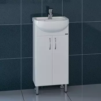Тумба белый глянец 38,5 см Санта Сити 101203