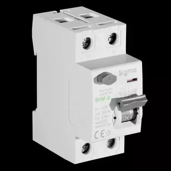 Выключатель Sigma elektrik дифференциального тока ВДТ (УЗО) AC 2P 30mA 6kA 40A