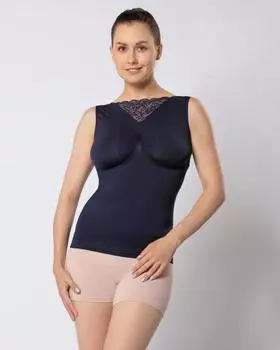 Корректирующие корсет-майки, 2 шт., р. M, цвет темно-синий