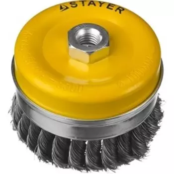 Корщетка-чашка Stayer 0,5мм 100мм х М14 жгутированная Professional (35137-100)